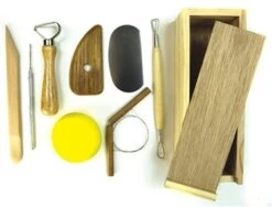 Scarva Tools Professional 8 Piece Pottery Set With Wooden Box  £11.78