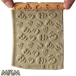 MKM Tools 10cm Hand Roller 33 - Skulls  £12.49