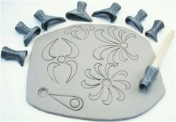 Relyef Pottery Tools Set Of Flower Puzzle Set 04 Outline  £12.11