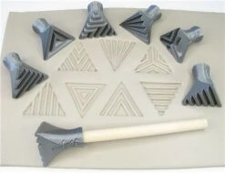 Relyef Pottery Tools Set Of Isosceles Triangle Stamps 30mm  £16.57