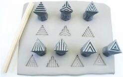 Relyef Pottery Tools Set Of Isosceles Trianlge Stamps 15mm  £10.13