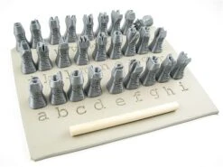 Relyef Pottery Tools Set Of Courier Alphabet Lower Case 10mm  £33.05
