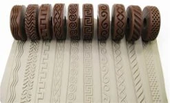 Relyef Pottery Tools Set Of Debossed Waves - 10pcs  £46.94