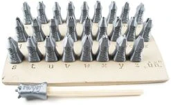 Relyef Pottery Tools Set Of Courier Alphabet Lower Case 1/4 (6mm)  £33.05
