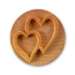 MKM Tools 6cm Round Stamp #011 - Double Heart  £11.24