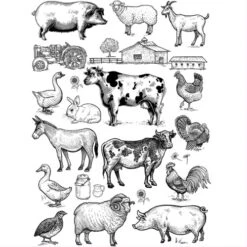Sanbao Studio Farm Animals Underglaze Decal From £3.21